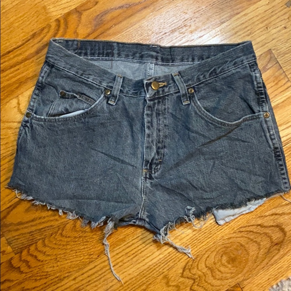 Vintage Distressed Wrangler Cutoff Denim Short